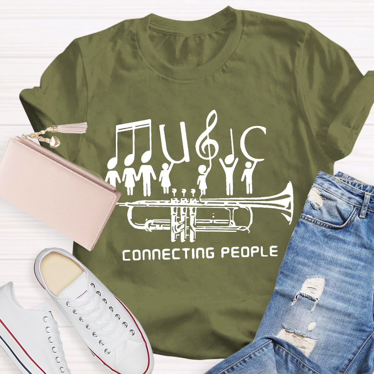 Music Connecting People Teacher T-Shirt