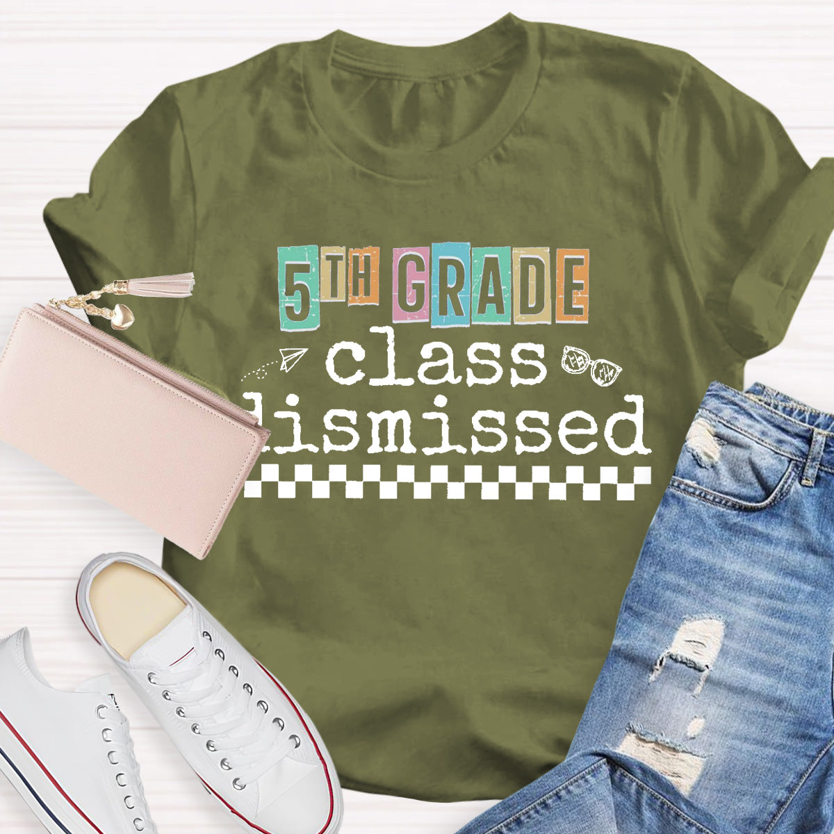Personalized Grade Class Dismissed  Teacher T-Shirt