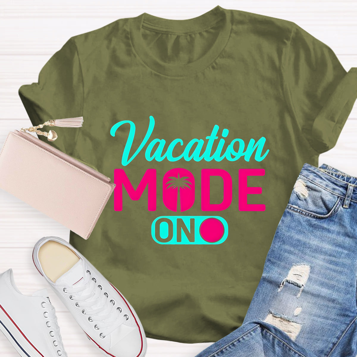 Vacation Mode On Teacher T-Shirt
