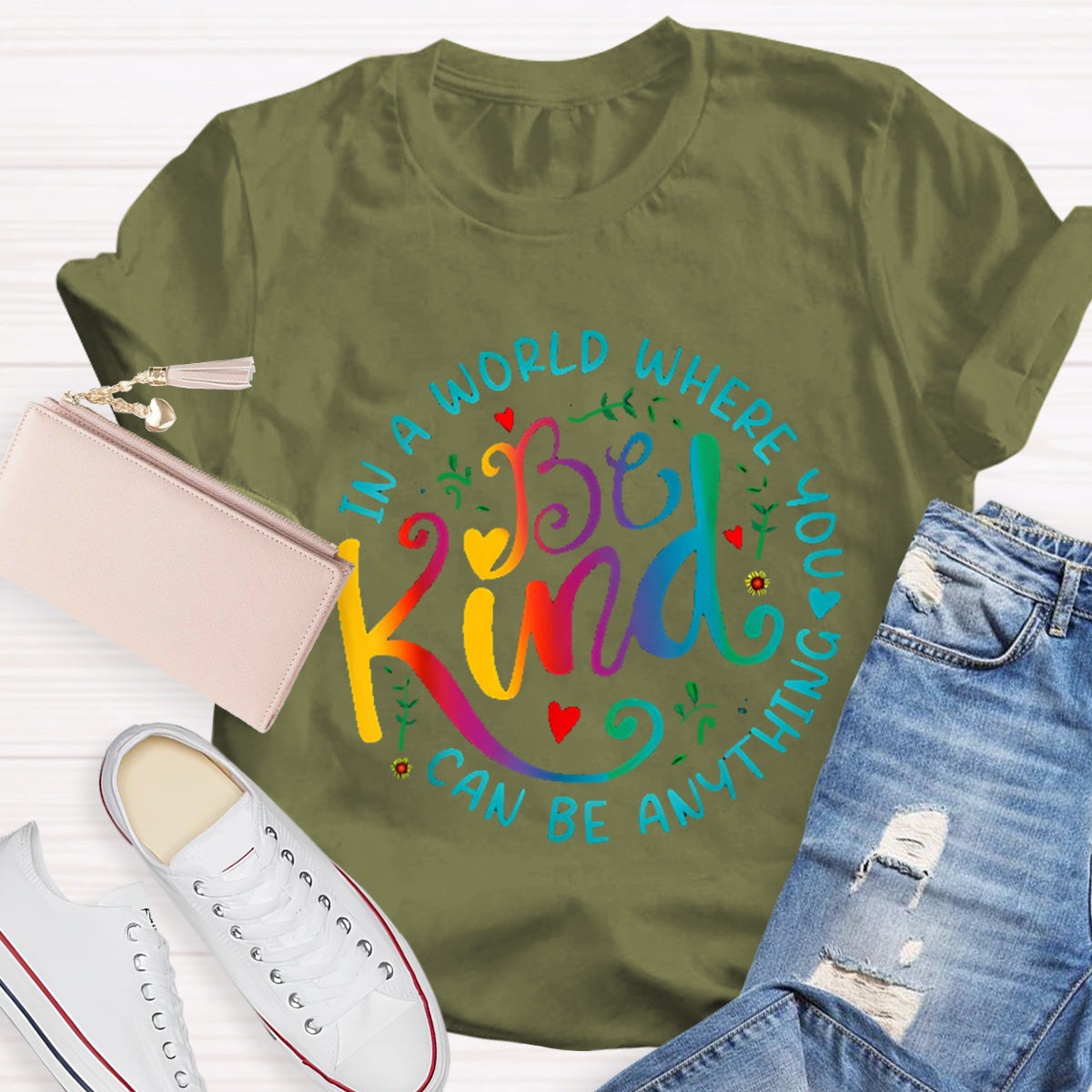 In A World You Can Be Anything Teacher T-Shirt