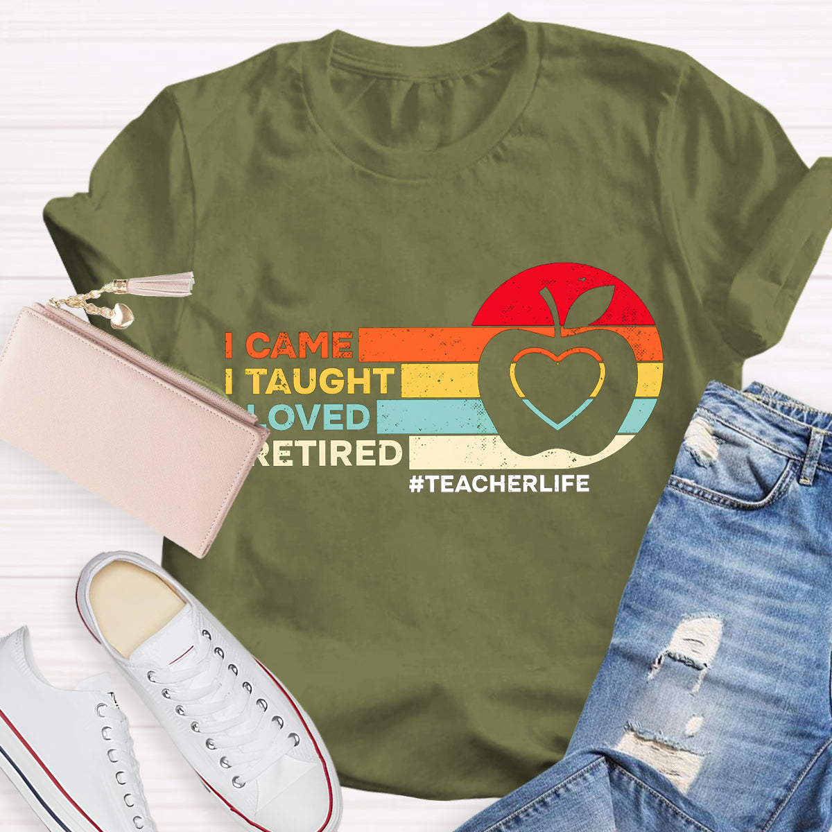 I Came I Taught Retired Teacher T-Shirt