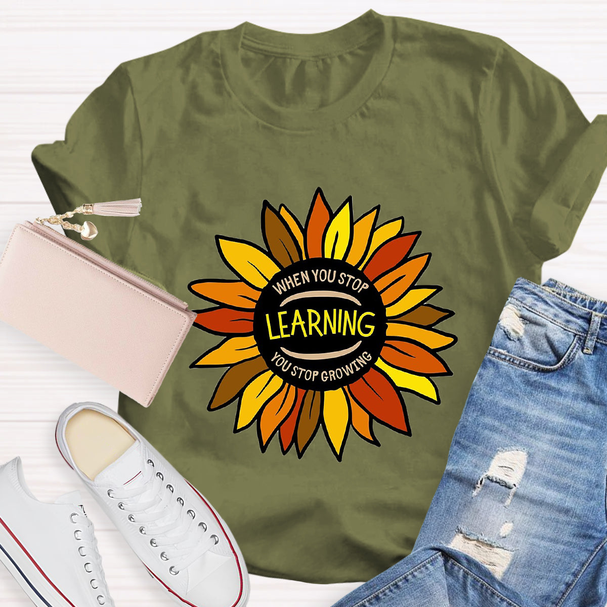 When You Stop Learning You Stop Growing T-Shirt