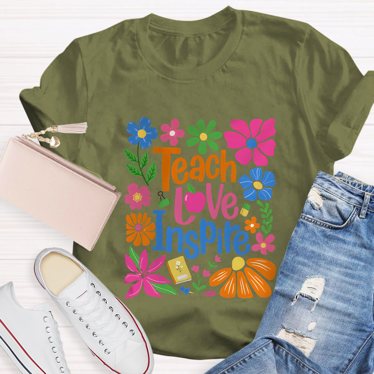 Teach Love Inspire Teacher T-Shirt