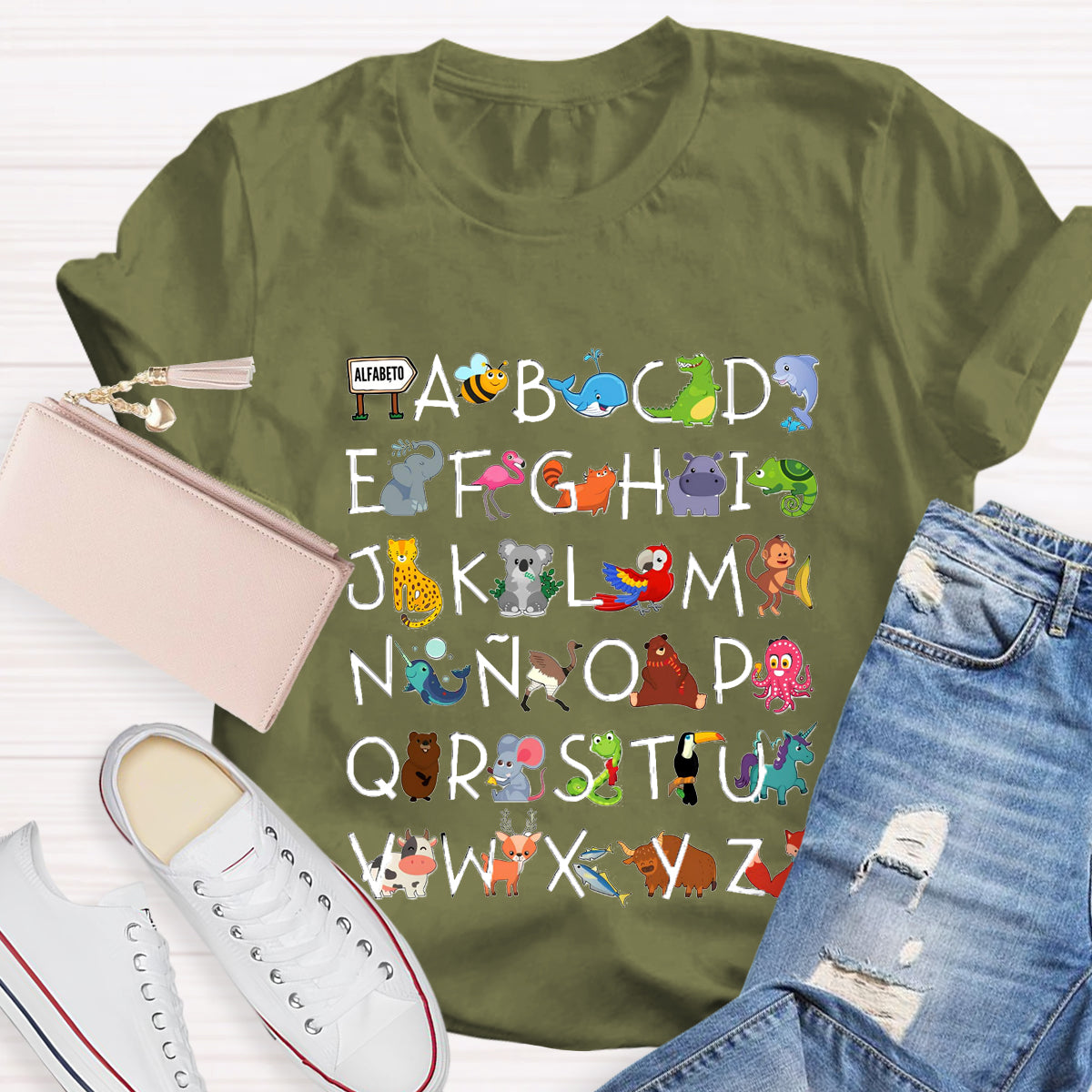 Animal Insect Alphabet T-Shirt