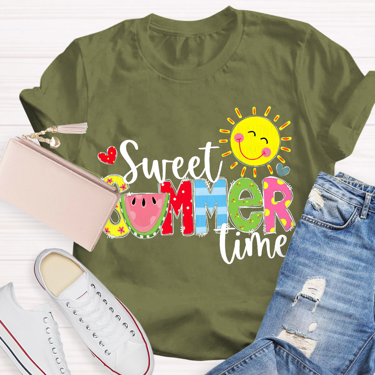 Sweet Summer Time Sunny Teacher T-Shirt