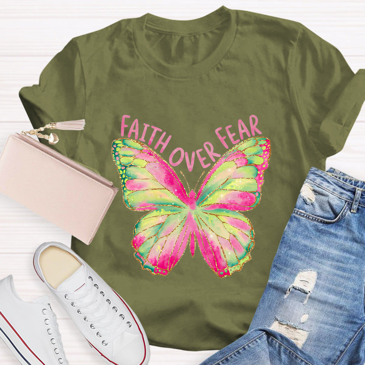 Faith Over Fear Butterfly T-Shirt