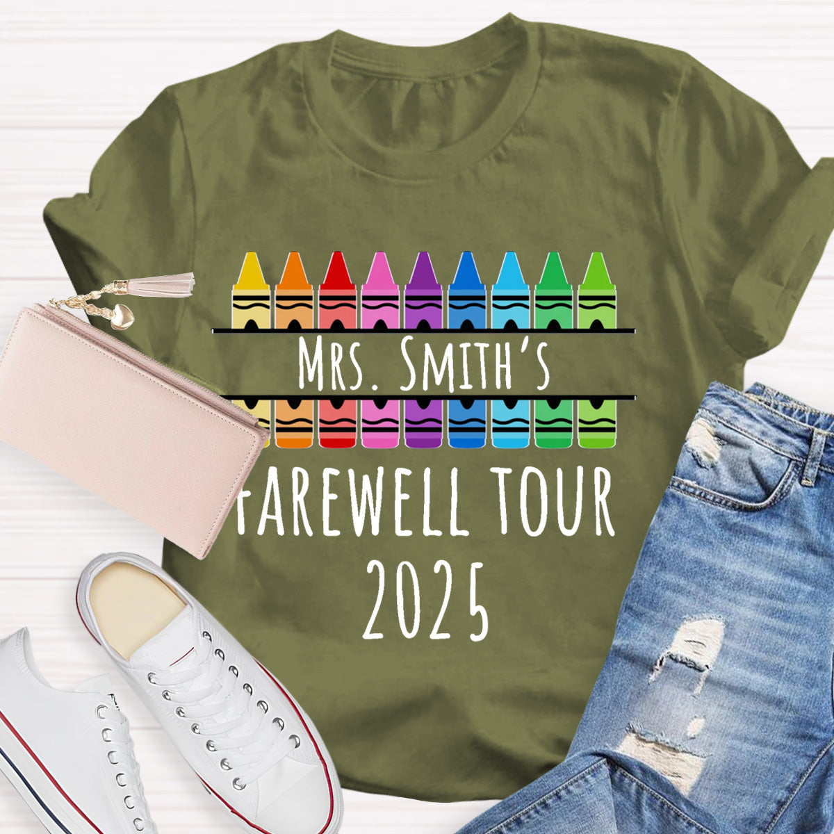 Personalized Name And Year Farewell Tour Teacher T-Shirt
