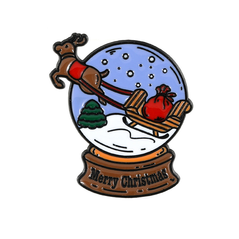 Christmas Brooch Santa Claus Snowflake Bell Gift