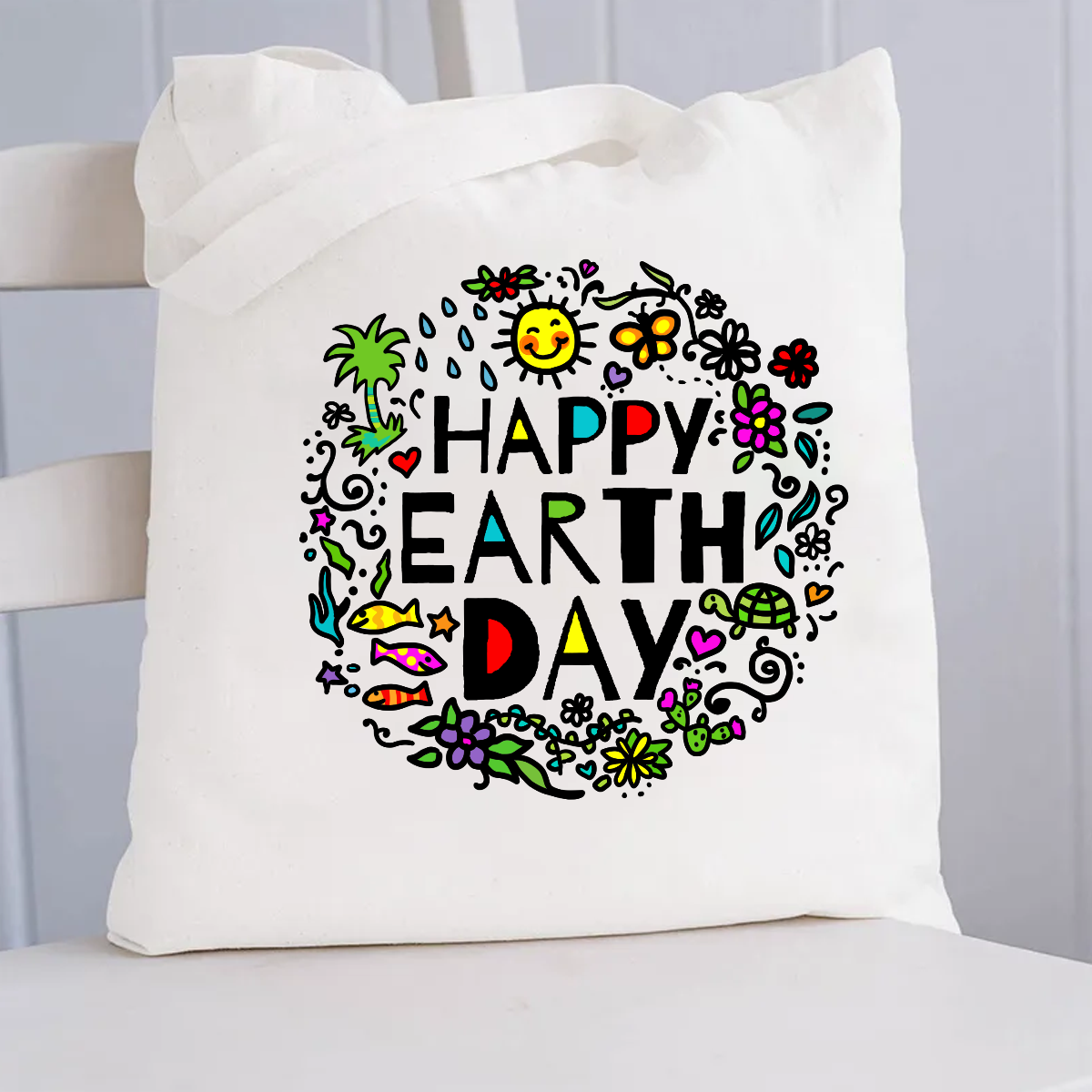 Happy Earth Day Canvas Tote Bag
