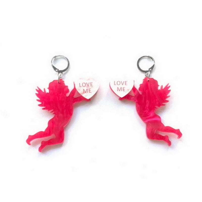 Love Letter Envelope Cupid Boots Heart-Shaped Earrings