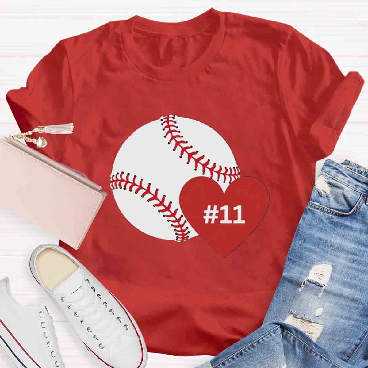 Personalized Number Game Day Teacher T-Shirt