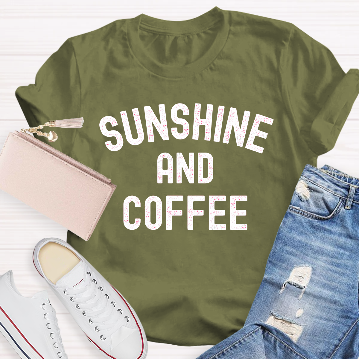 Sunshine And Coffee Teacher T-Shirt