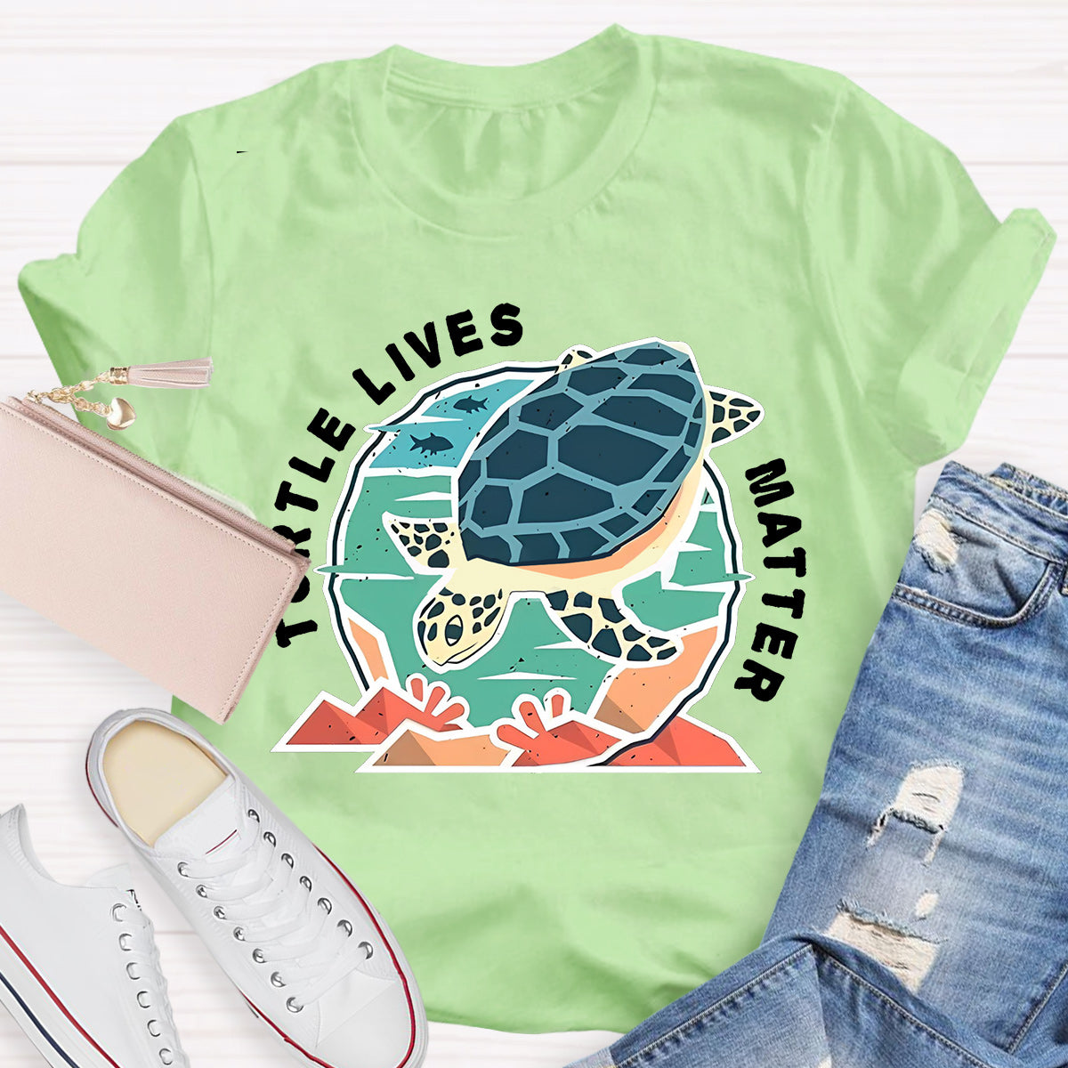 Turtle Lives Matter Teacher T-Shirt