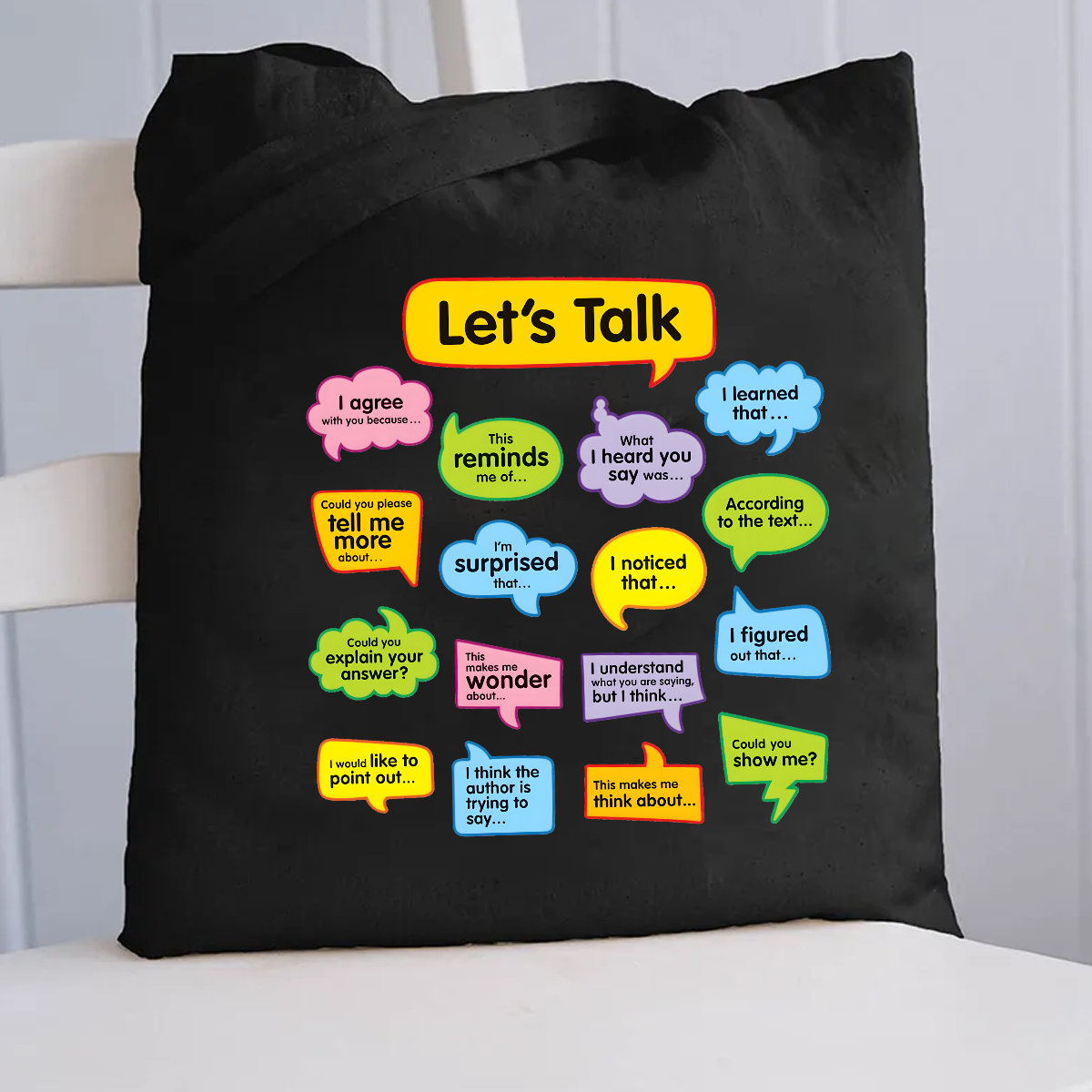 Let's Talk I'm Surprised Canvas Tote Bag