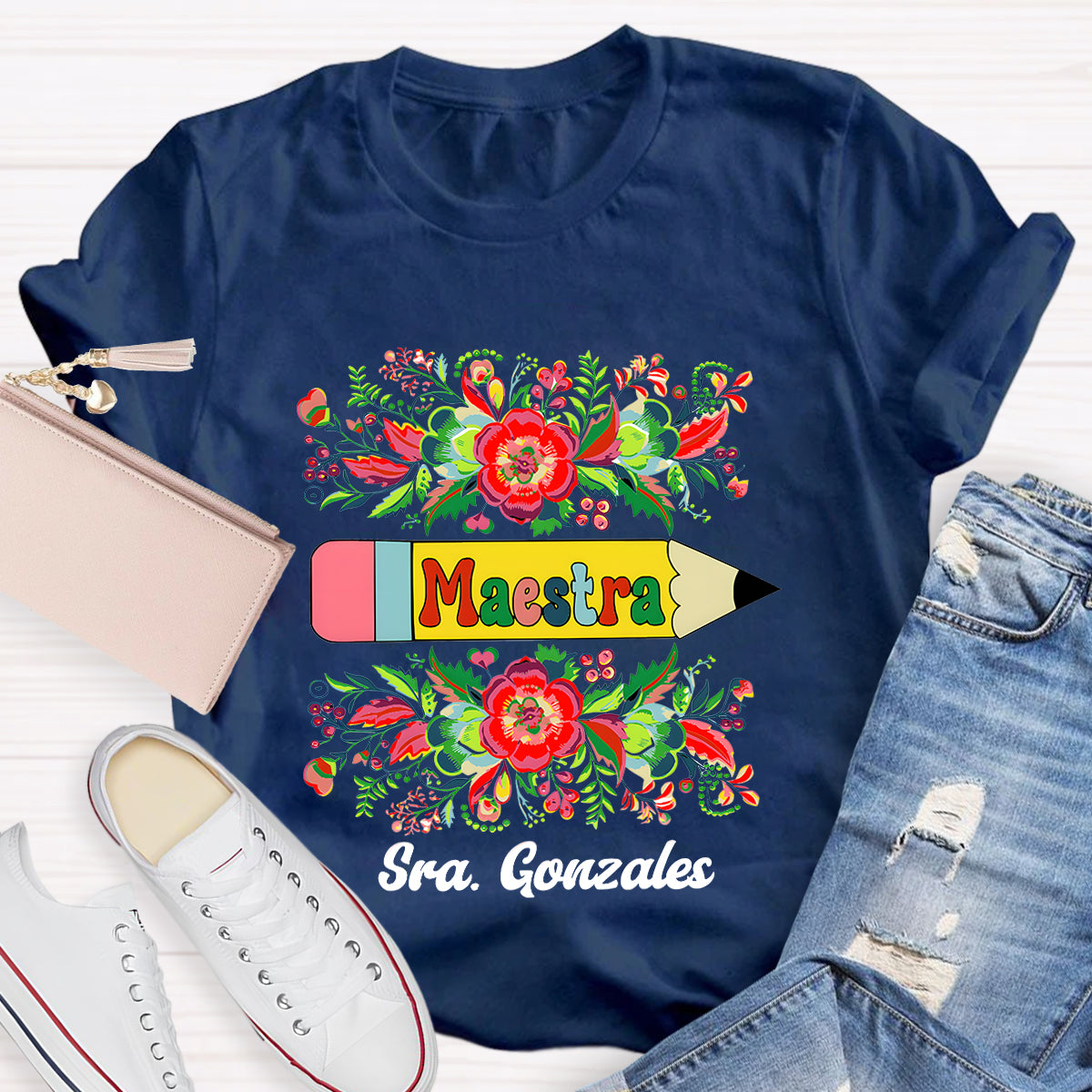 Personalized Maestra Name T-Shirt