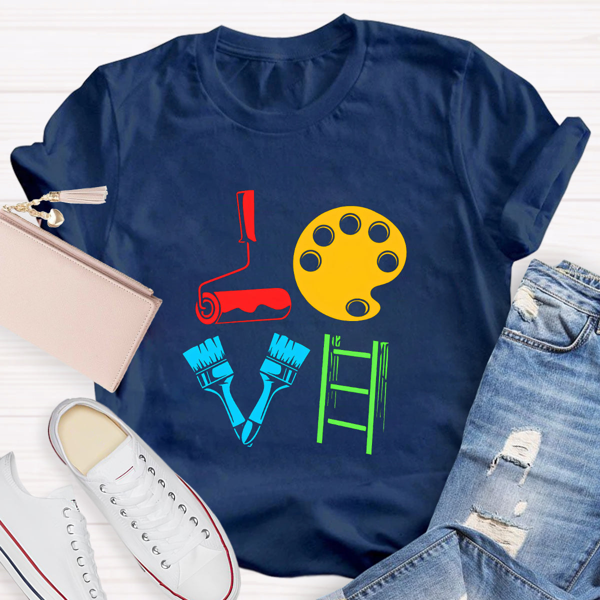 I Love Art Teacher T-Shirt