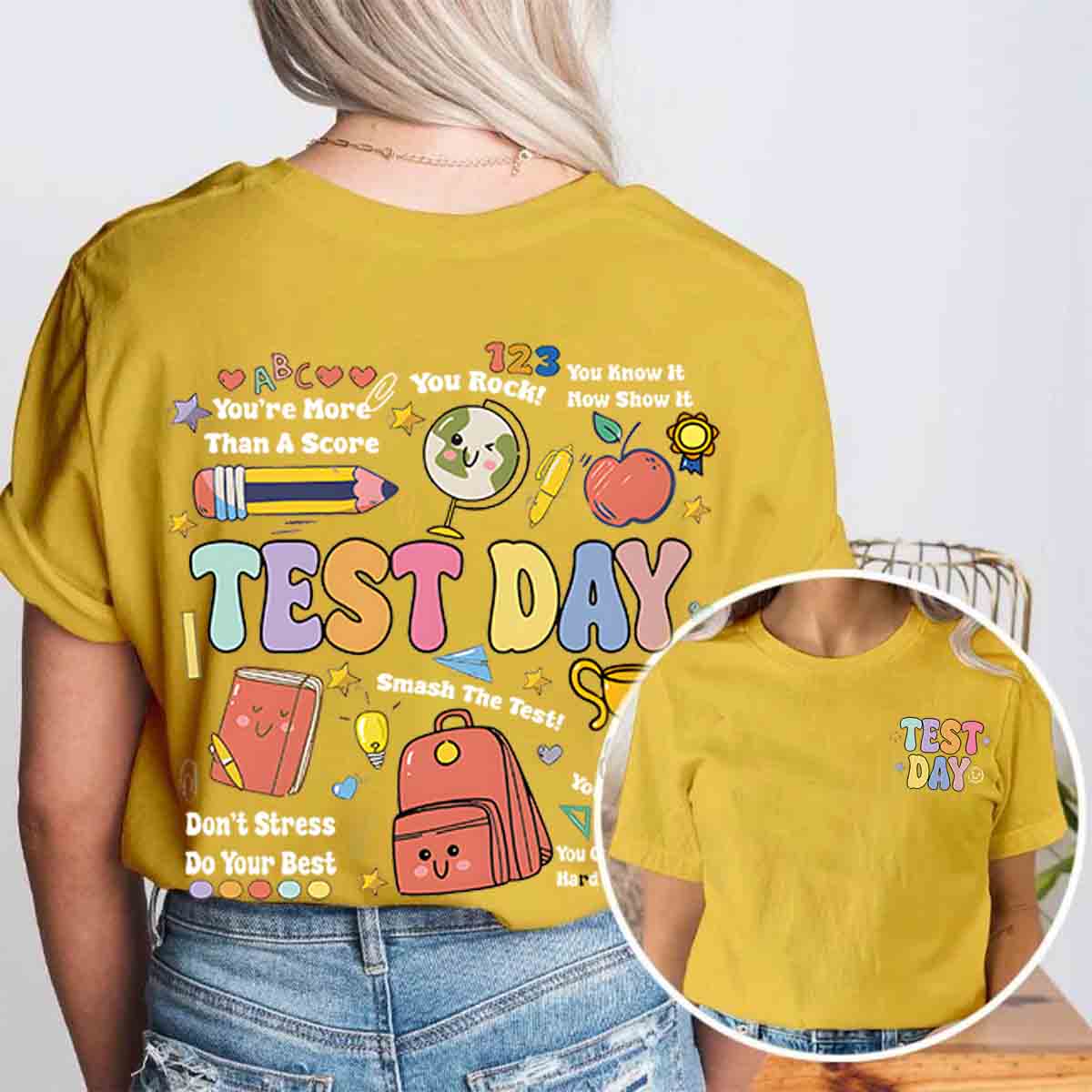 Rock The Test Day Double Printed T-shirt