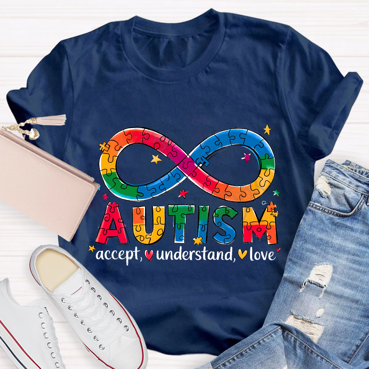 Autism Accept Understand Love Teacher T-Shirt