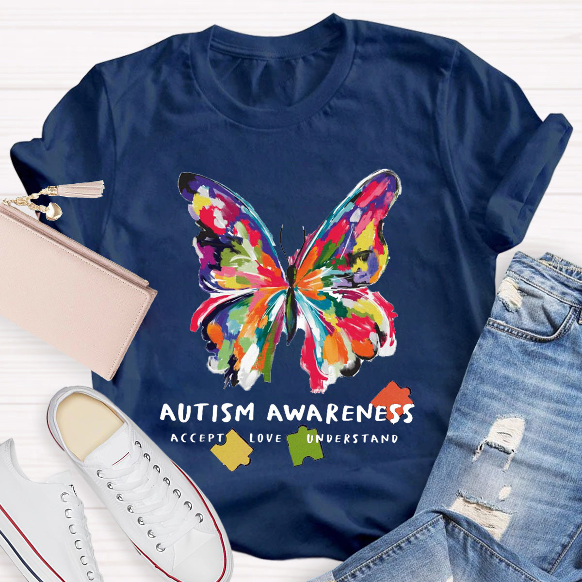 Autism Awareness Accept Understand Love Teacher T-Shirt