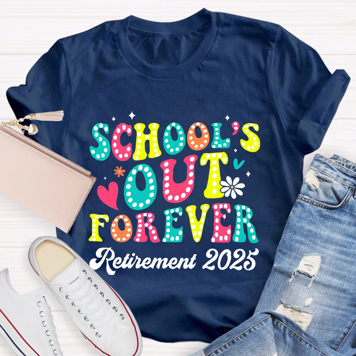 Personalize Year Schools Out Forever Teacher T-Shirt
