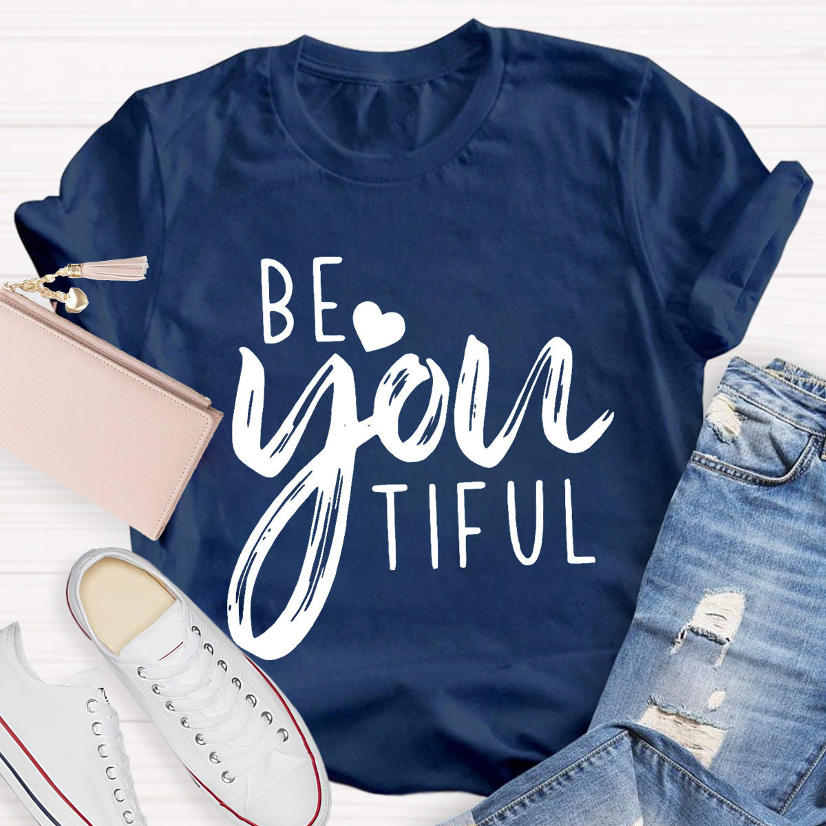 Be Yo Tiful Heart Teacher T-Shirt