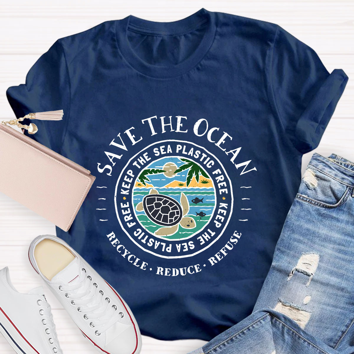 Save The Ocean Keep The Sea Plastic Free T-Shirt