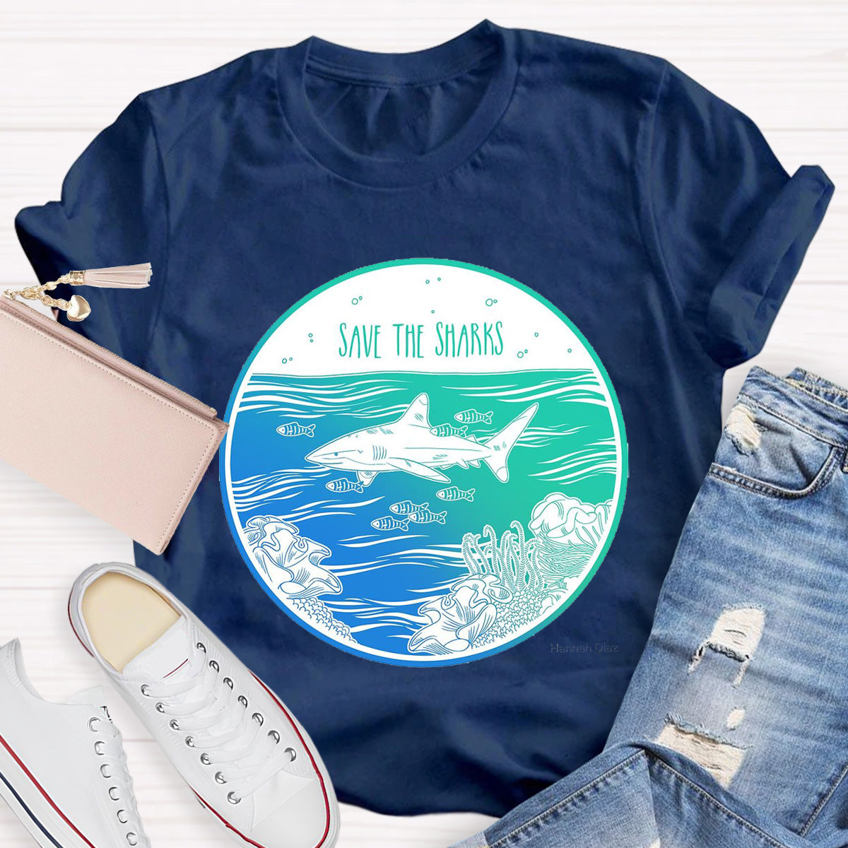 Save The Sharks Teacher T-Shirt