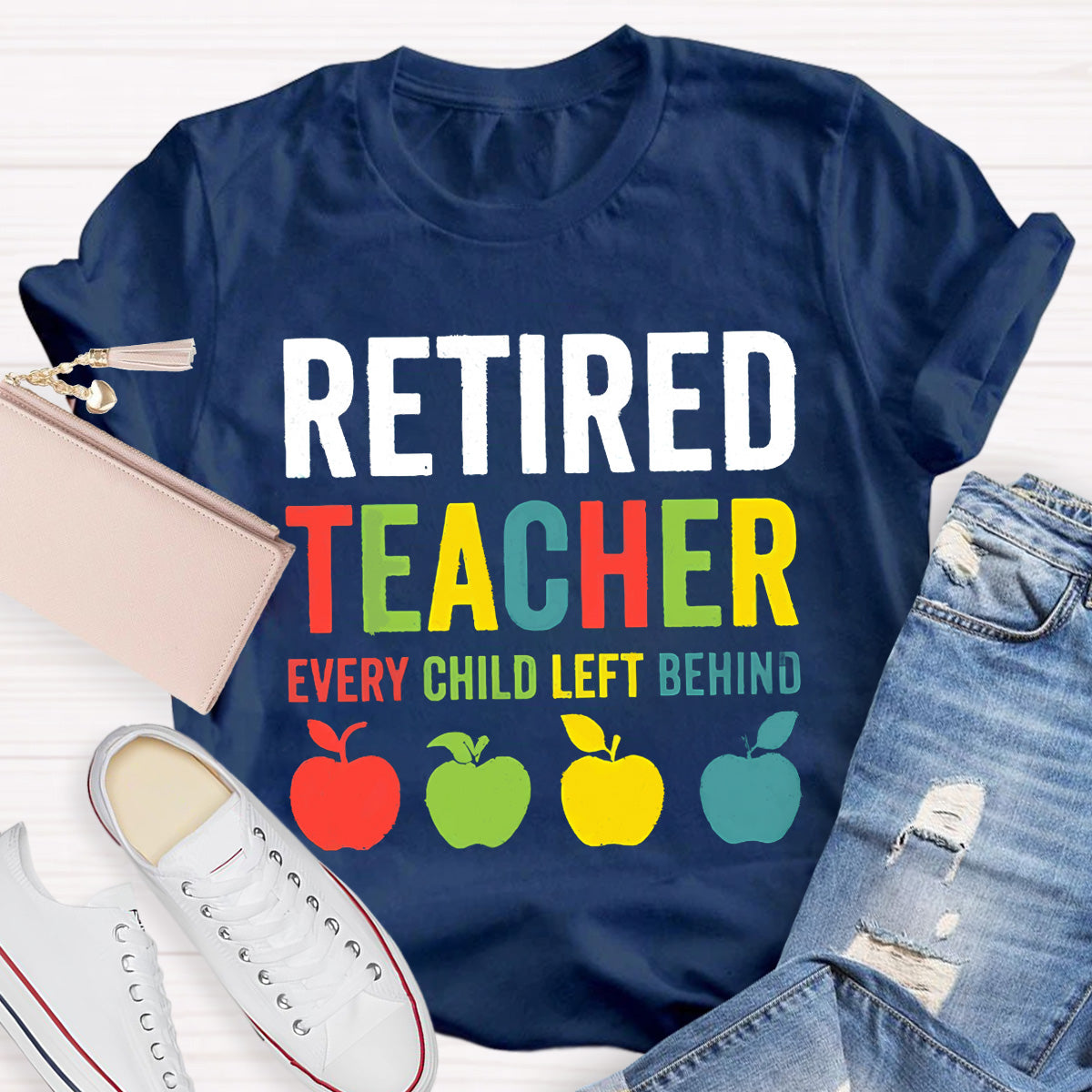 Retired Teacher Apple Teacher T-Shirt