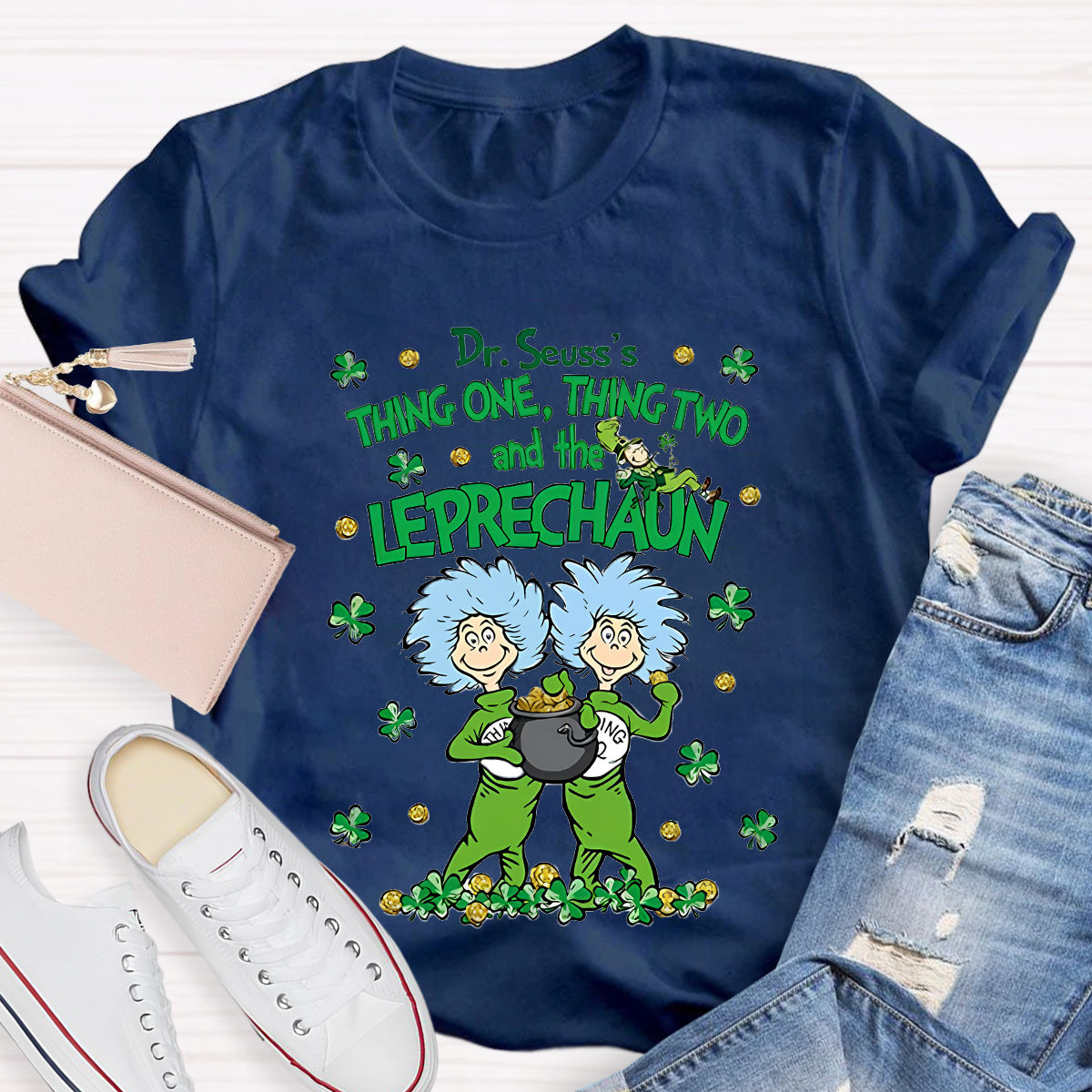 Thing One Thing Two And The Leprechaun Teacher T-Shirt