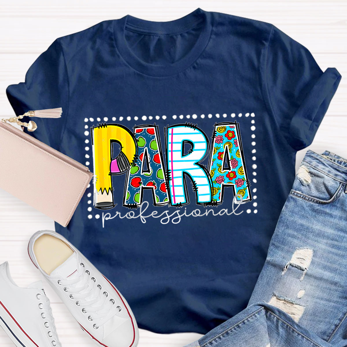 Para Professional Teacher With Heart T-Shirt