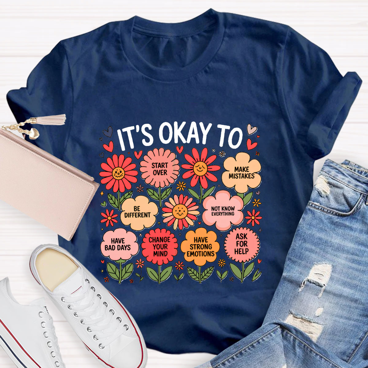 It's Okay To Make Mistakes Be Different Teacher T-Shirt