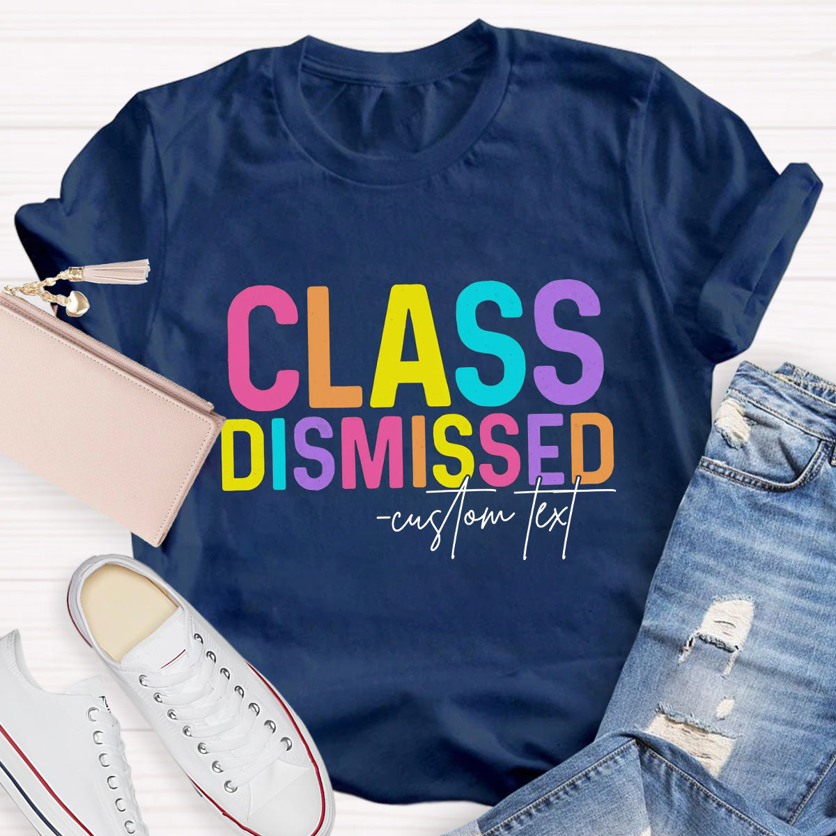 Personalized Name Class Dismissed Teacher T-Shirt