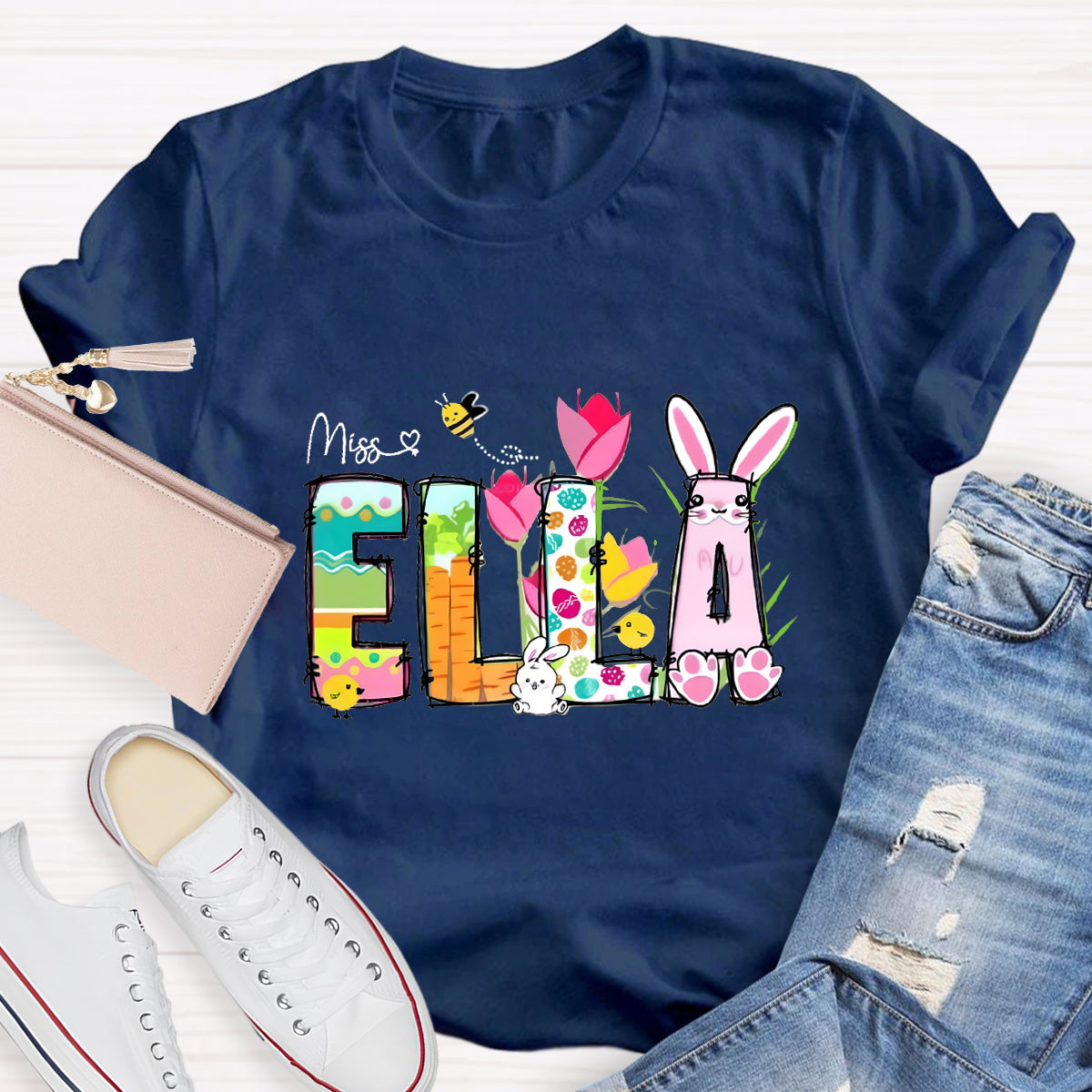 Personalized Easter Name Funny Bee T-Shirt