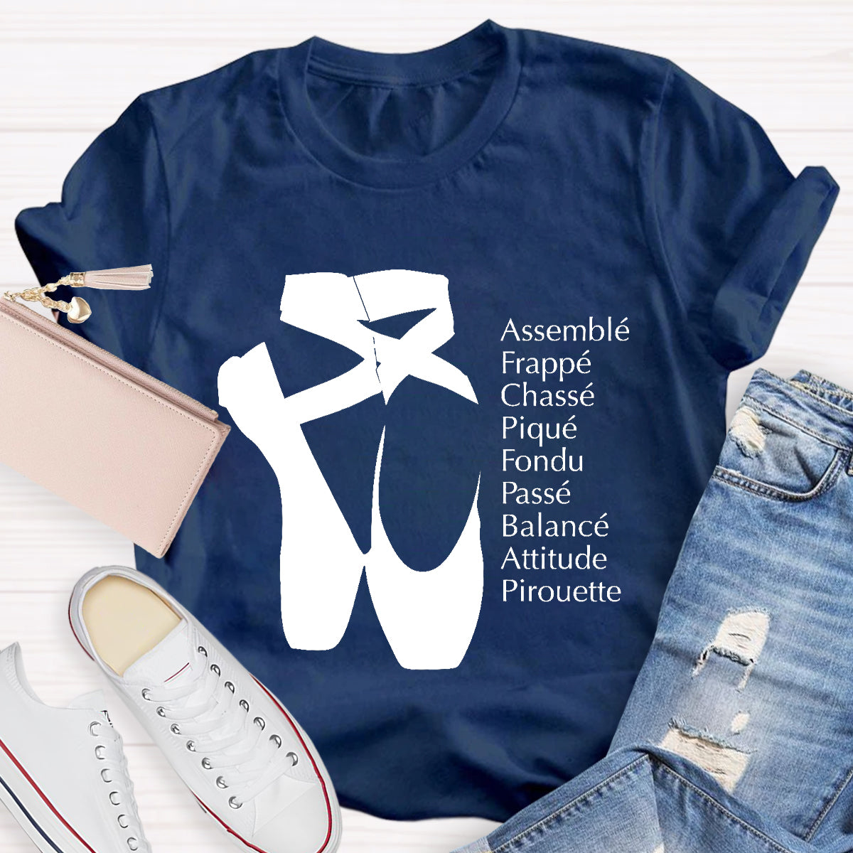 Ballet Terms Classic Pointe Shoes Ballerina Dancer T-Shirt