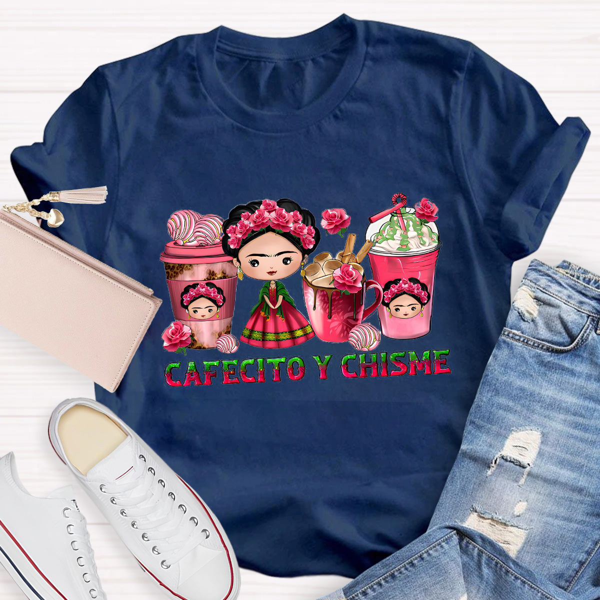 Cafecito Y Chisme Spanish Teacher T-Shirt