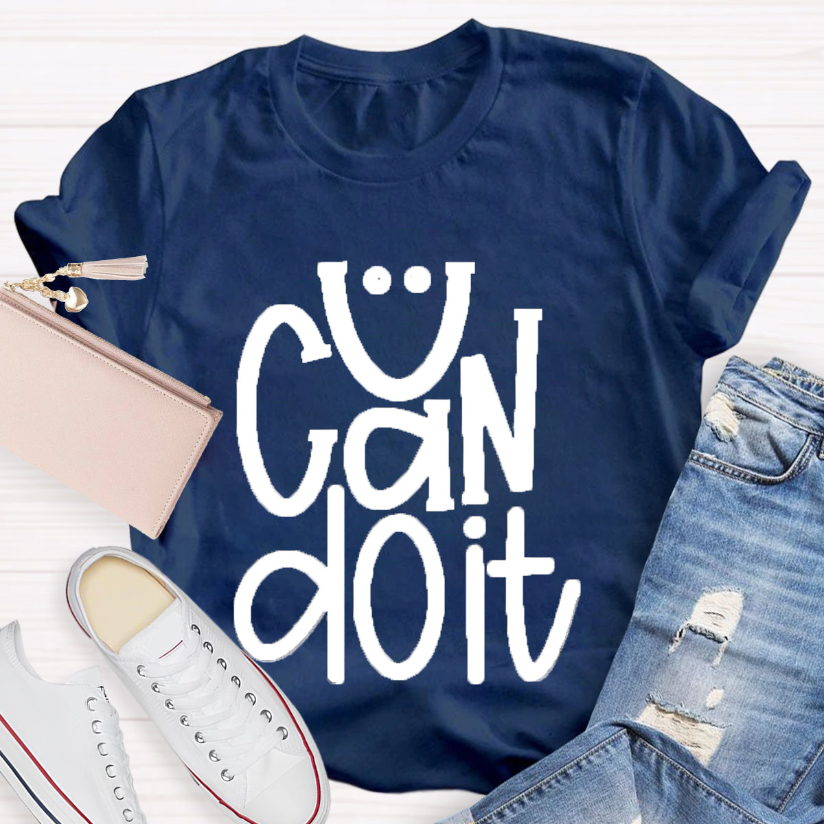 Can Do It Smile Teacher T-Shirt