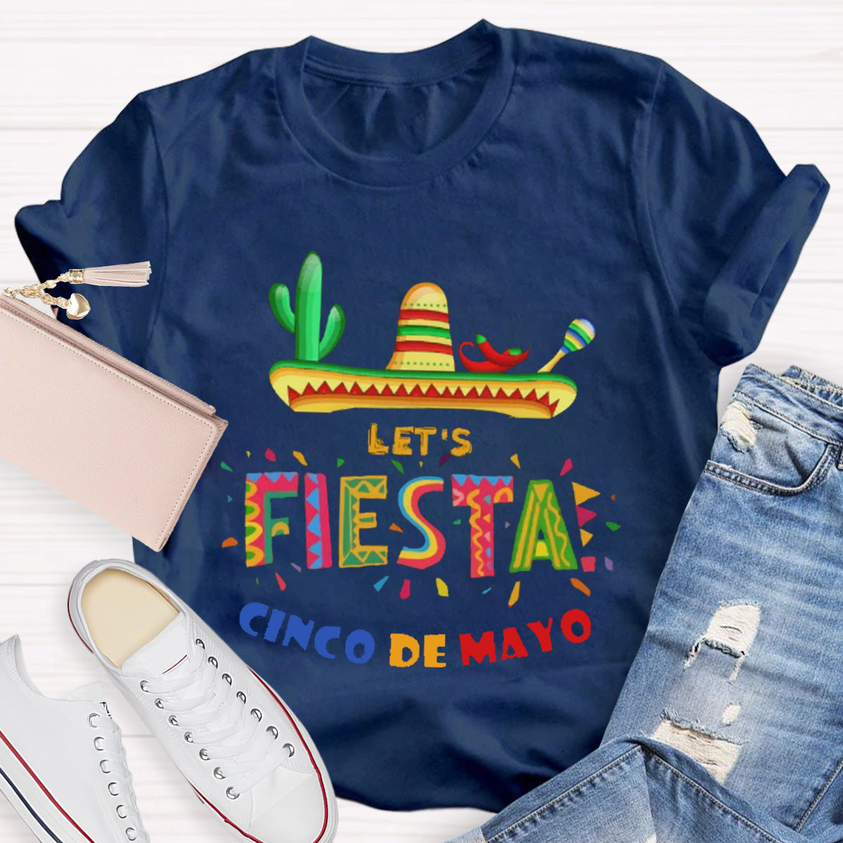Let's Fiesta Cinco De Mayo Teacher T-Shirt