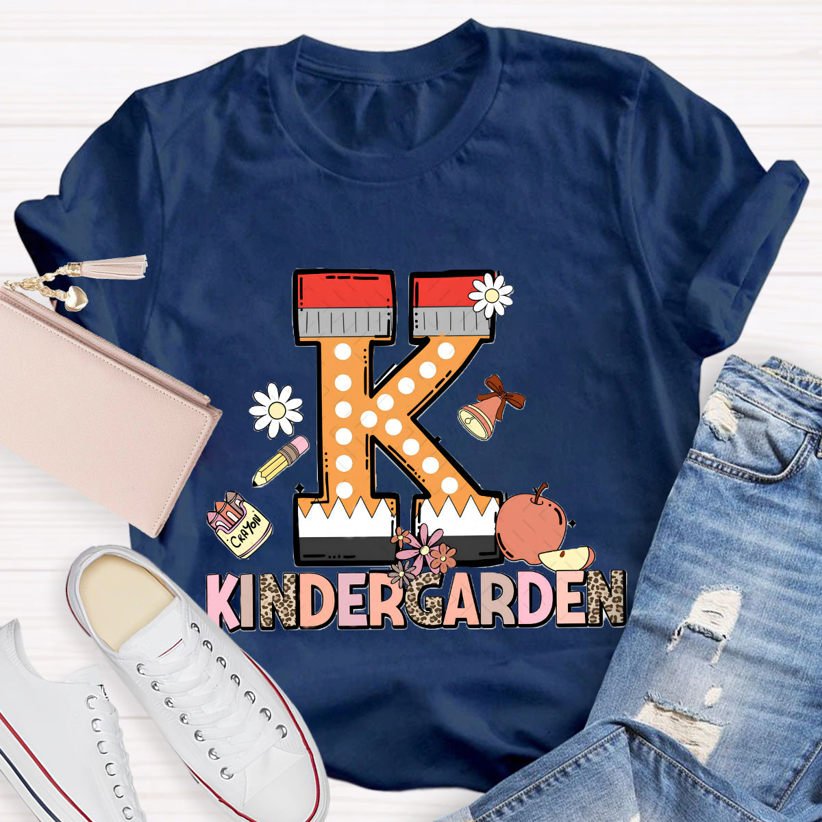 Personalized Grade K IS Symbol Of kindergarten Teacher T-Shirt