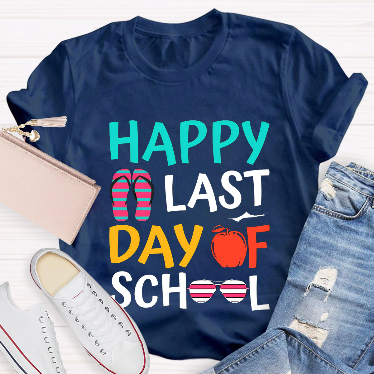 Happy Last Day Of School Beach Summer T-Shirt
