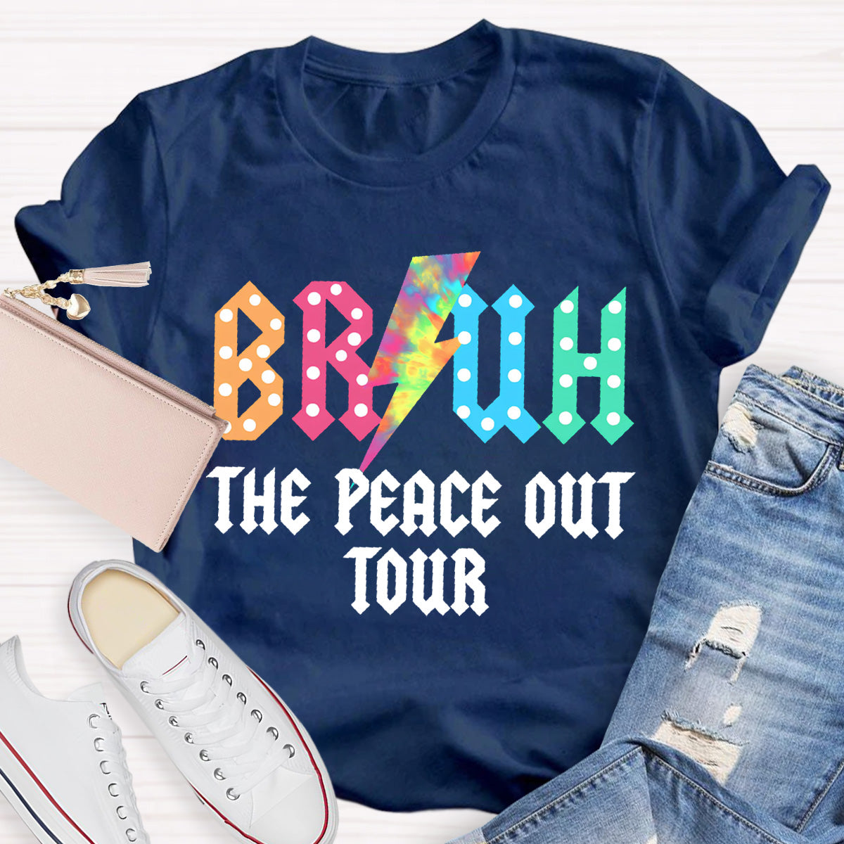 Bruh The Peace Out Tour Teacher T-Shirt