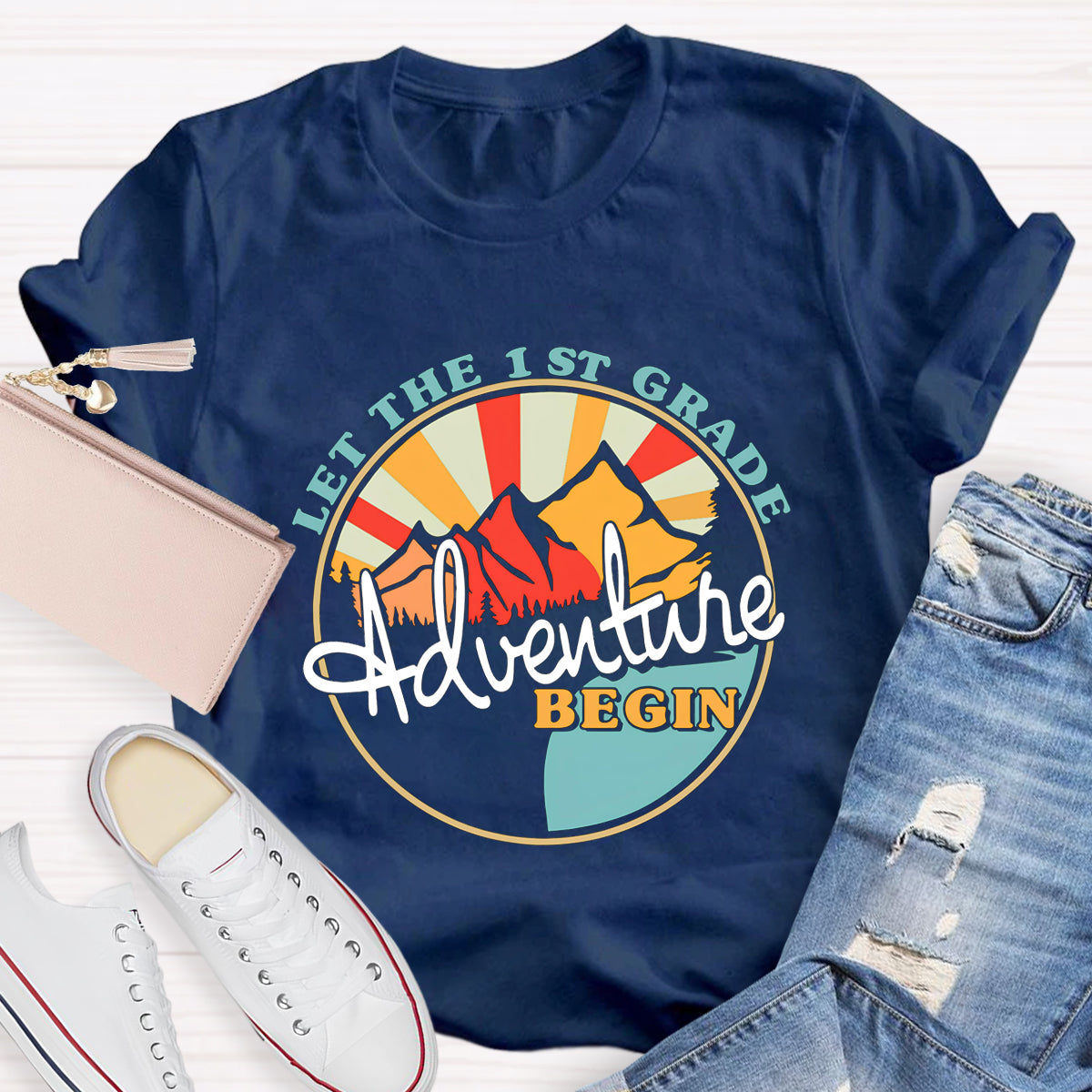 Personalized Let The 1st Grade Adventure Begin Teacher T-Shirt