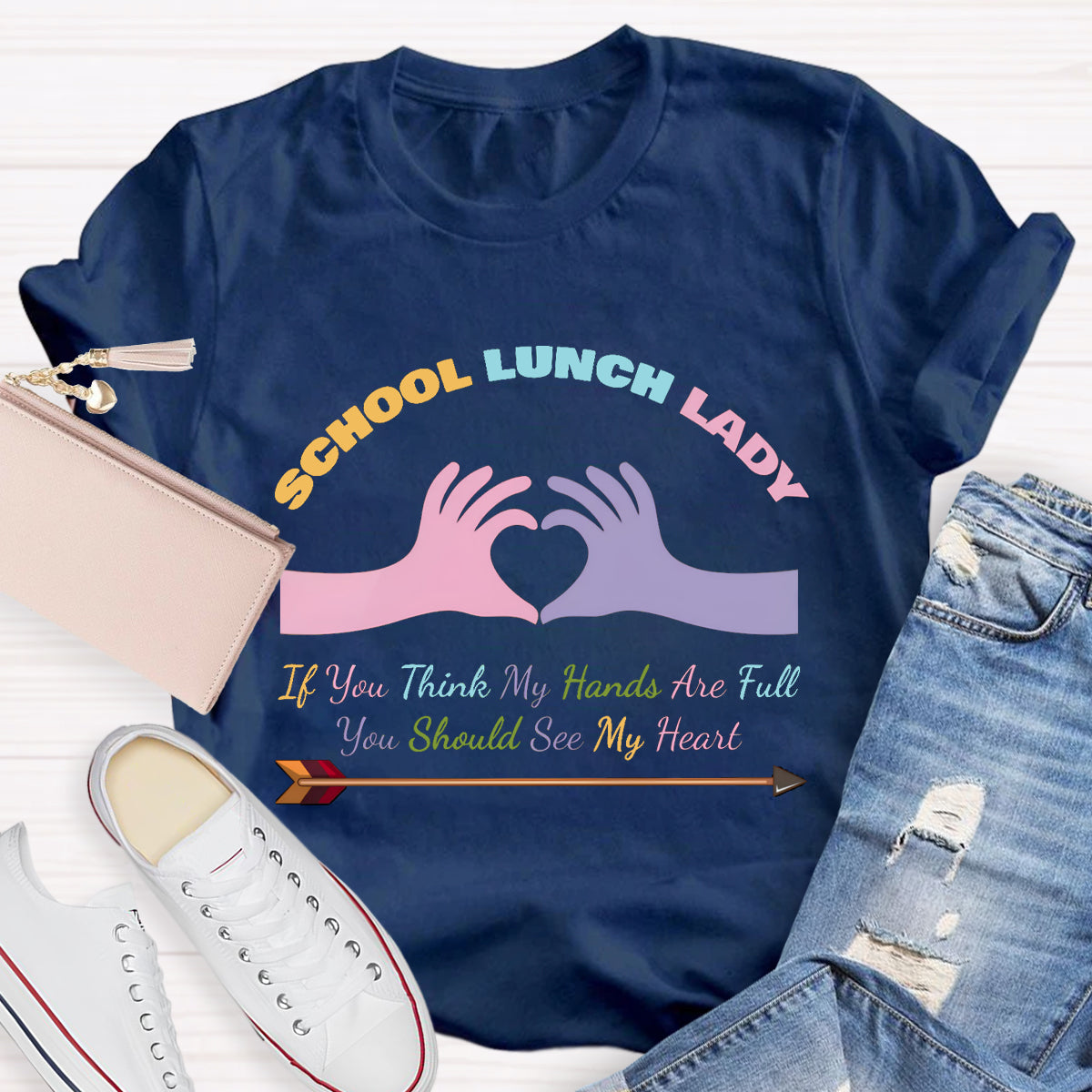 School Lunch Lady You Should See My Heart Teacher T-Shirt