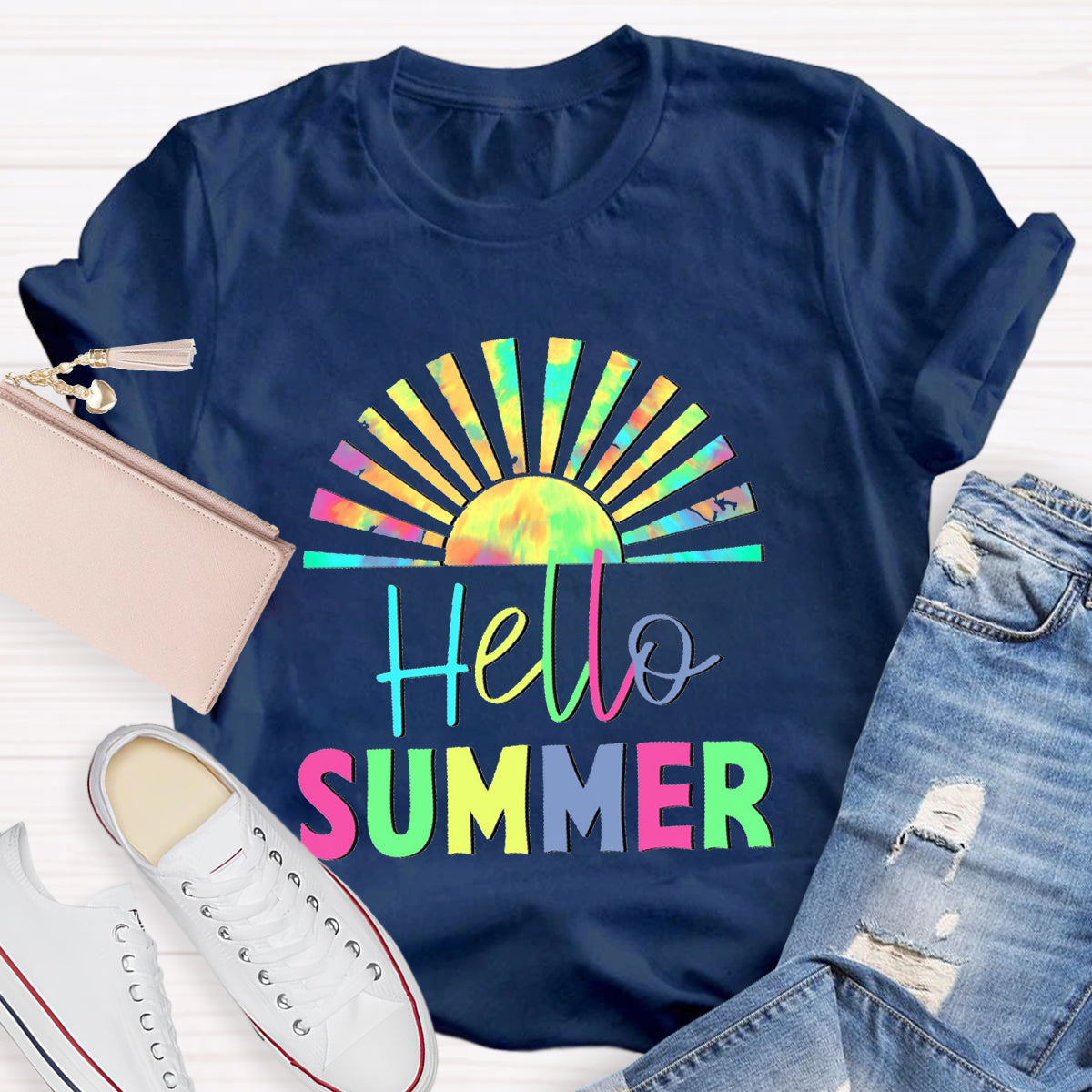 Hello Summer Sun Teacher T-Shirt