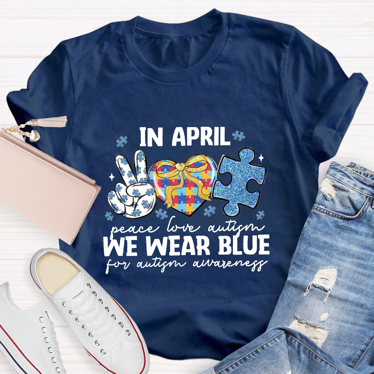 We Wear Blue Teacher T-Shirt