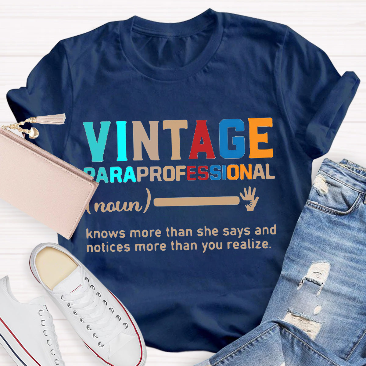 Vintage Paraprofessional Teacher T-Shirt