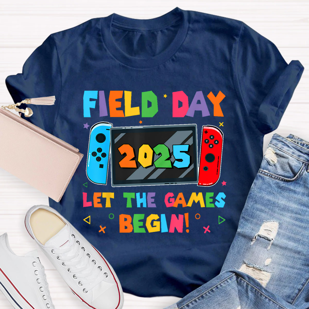 Personalized Year Field Day Let The Games Begin Teacher T-Shirt