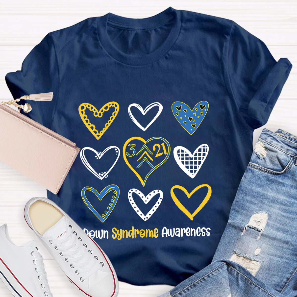 Down Syndrome Awareness Heart T-Shirt