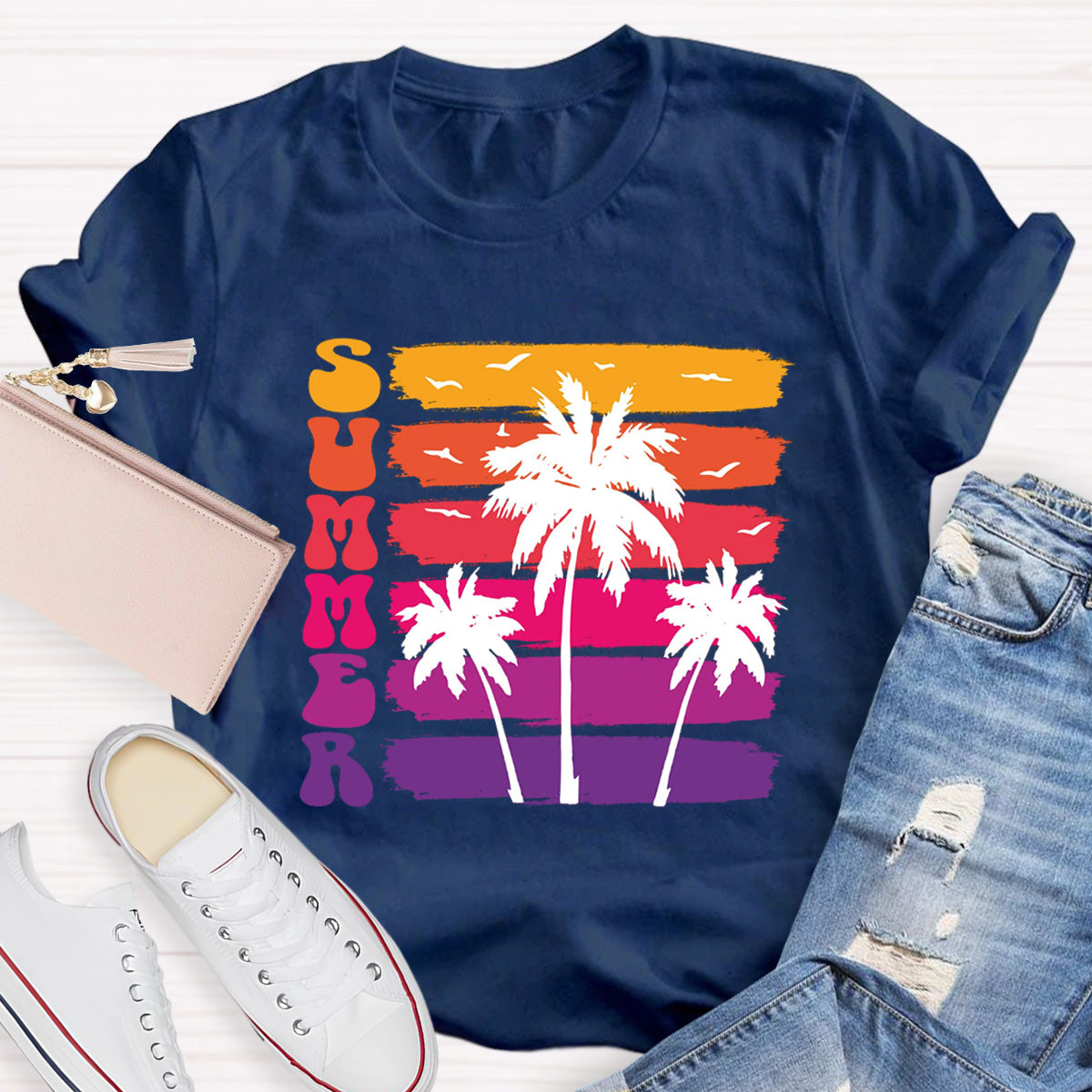 Summer Beach Teacher T-Shirt