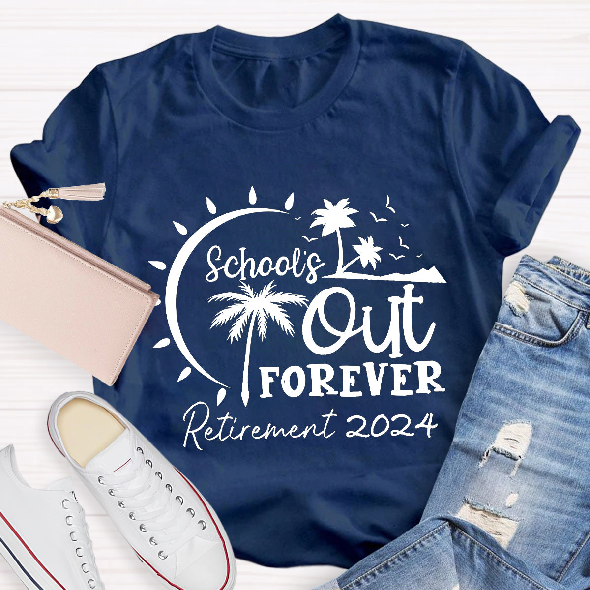 Personalized Retirement Time School's Out Forever T-Shirt