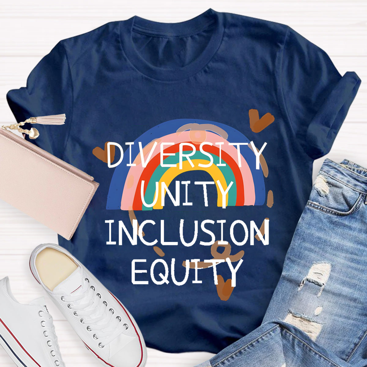 Diversity Unity Inclusion Equity Rainbow T-Shirt